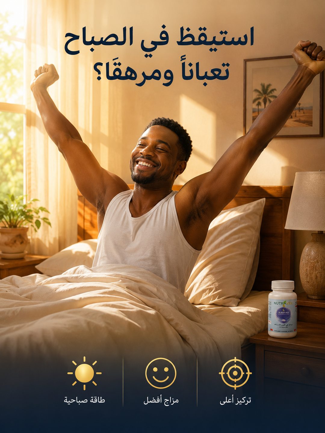 استيقاظ بنشاط وحيوية في الصباح بعد نوم عميق