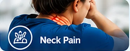 Man rubbing his stiff neck