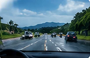 Clear road view after the product dries