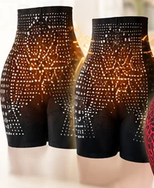 High-waist body shaper shorts, front view