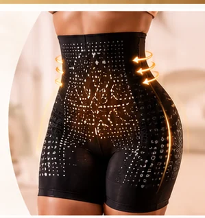 High-waist shaper worn on the body, side view